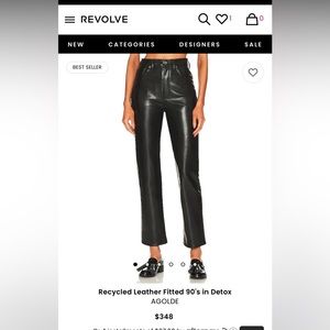 Agolde Vegan Leather Pants